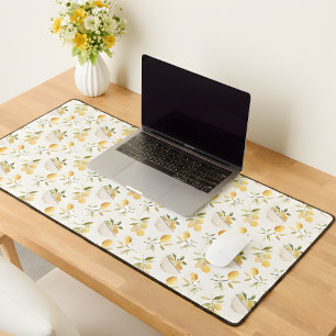 French Country Lemon Pattern Desk Mat
