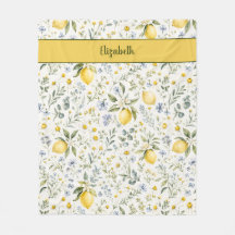 French Country Lemon Wildflower Custom Name