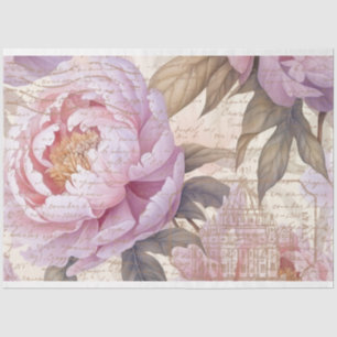 French Country Lilac Peonies Decoupage Paper