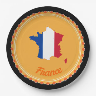 French country paper plate