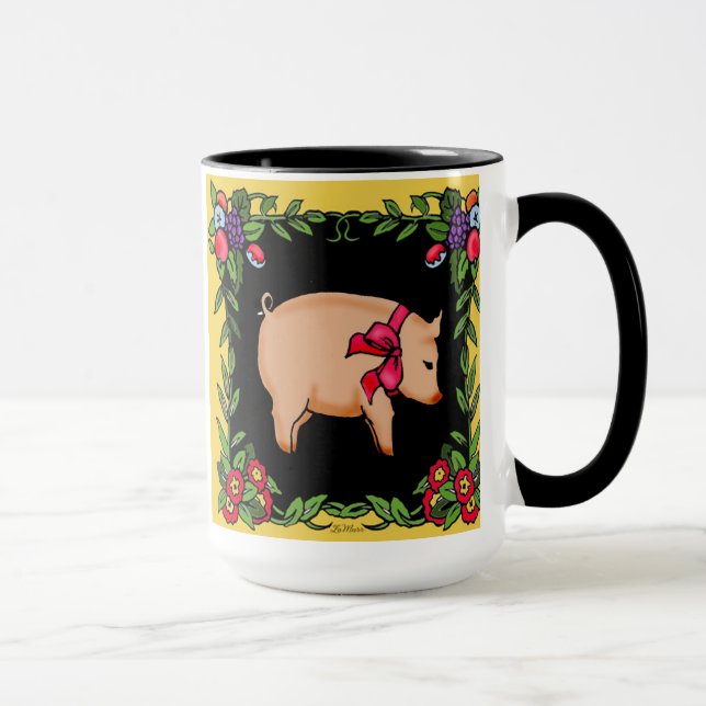 French Country Pig    mug (Right)