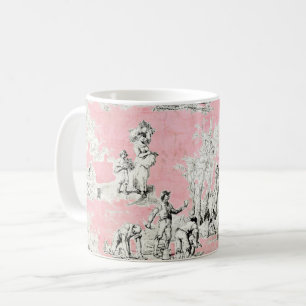 French Country Pink Toile Coffee Mug