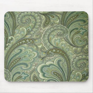 French Country Pretty Paisley Sage Mousepad