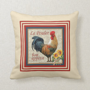 French Country Rooster Cushion