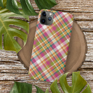 French Country Shabby Chic Flair Madras Pattern iPhone 16 Pro Max Case