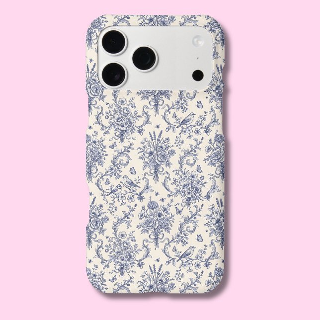 French Country Toile de Jouy Blue Pattern  (Creator Uploaded)
