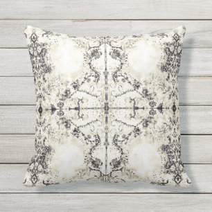 French Country Vintage Champagne Mosaic by Deprise Outdoor Cushion