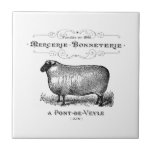 French Country Vintage Sheep Farmhouse Typography  Ceramic Tile<br><div class="desc">French Country Vintage Sheep Farmhouse Decorative Ceramic Tile. Tile is part of a collection.

Designed by Beverly Arena-Bainbridge
Homespun Cottage Designs 
E: homespuncottagedesigns@gmail.com</div>