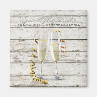 french country whitewashed wood champagne flutes