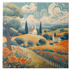 French Countryside Ceramic Tile
