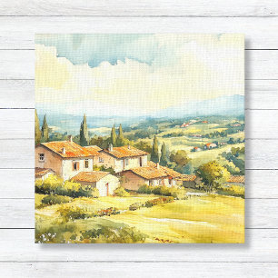 French Countryside Rolling Hills Art Canvas Print