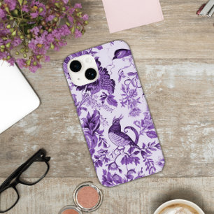 French Countryside Toile de Jouy Purple iPhone 14 Case