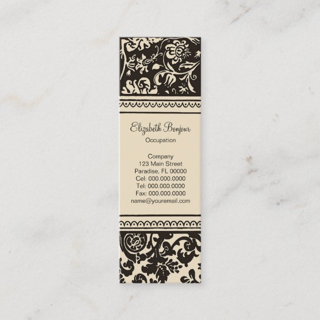 French Creme Slim ~ Business Card (Front)