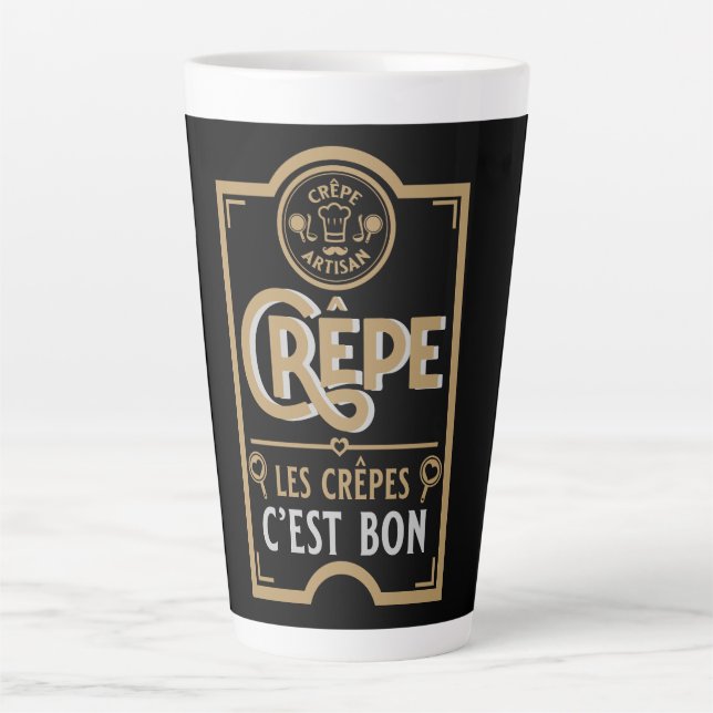 French Crepes Latte Mug (Front)
