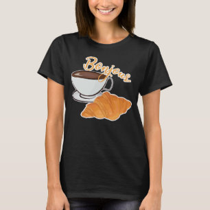 French Croissant France French Flag Francophile T-Shirt