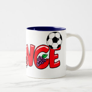 French culture football fans gifts Two-Tone coffee mug