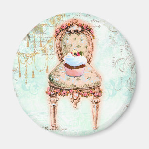 French Cupcake Victorian Style Magnet