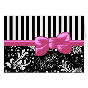 French Damask, Stripes, Lines, Black and White