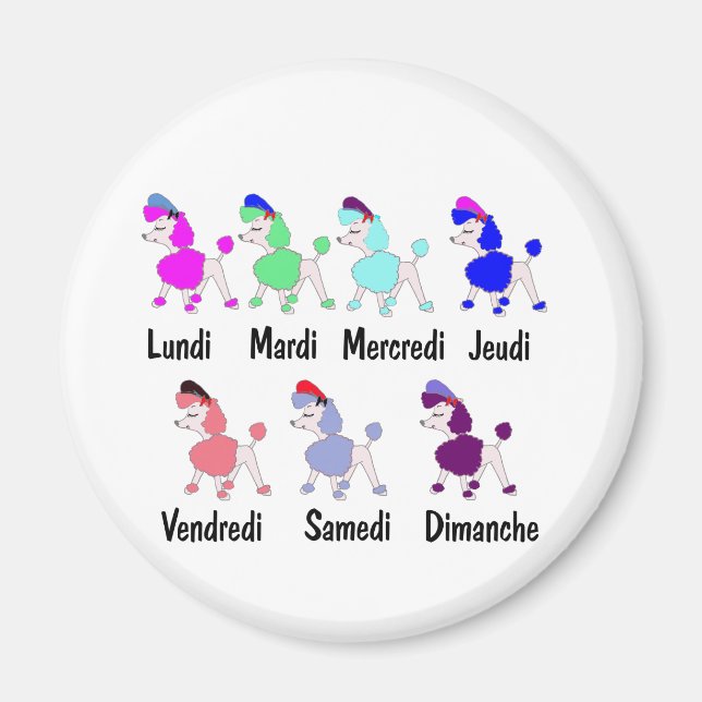 French Days of the Week Magnet (Front)