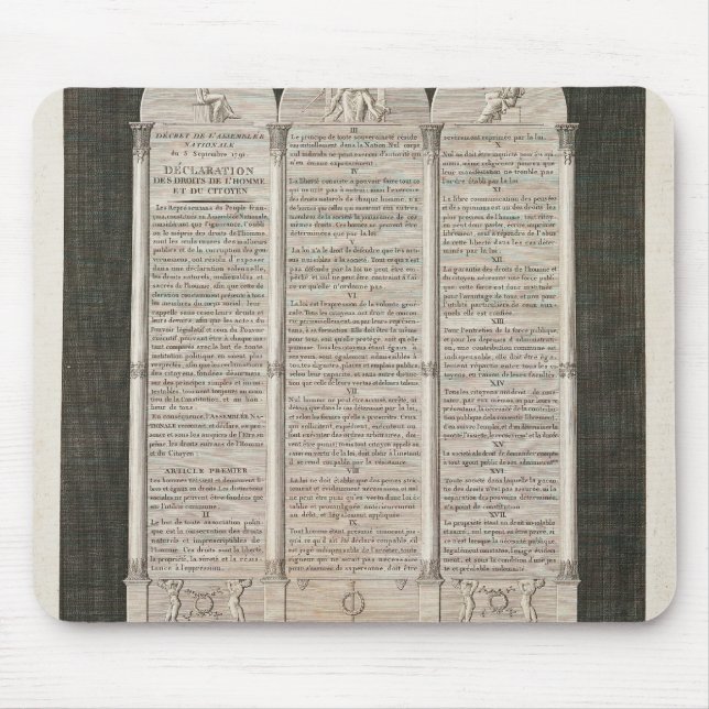 French Declaration of the Rights of Man Mouse Pad (Front)