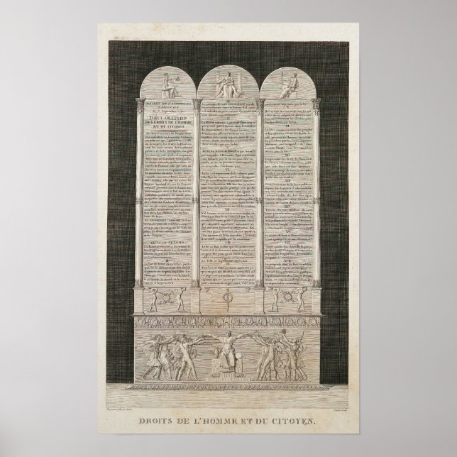 French Declaration of the Rights of Man Poster (Front)