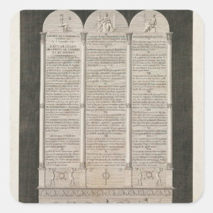 French Declaration of the Rights of Man Square Sticker