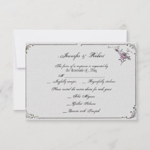 French Deco Frame Posh Wedding Response Card