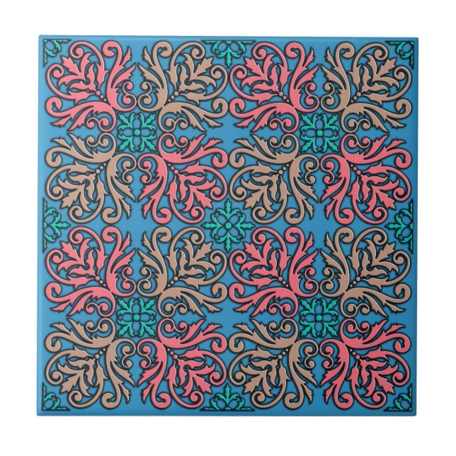French decorative pattern tile (Front)