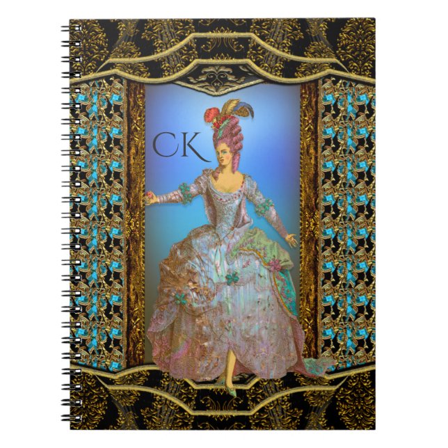 French Delight Chic Baroque Monogram Notebook (Front)