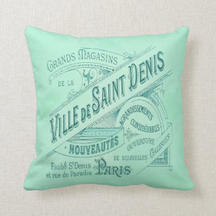 French Department Store Vintage Advertisement Cushion