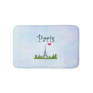 French Design - Eiffel Tower in Paris Bath Mat