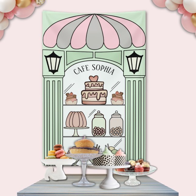 French dessert table backdrop  banner (Parisian Dessert table backdrop)