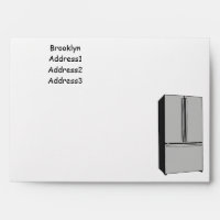 French door refrigerator cartoon illustration