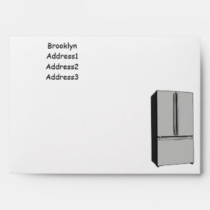 French door refrigerator cartoon illustration envelope