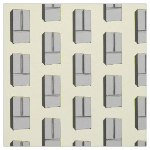 French door refrigerator cartoon illustration fabric