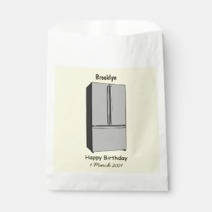 French door refrigerator cartoon illustration favour bag