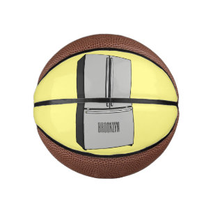 French door refrigerator cartoon illustration mini basketball