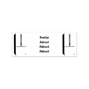 French door refrigerator cartoon illustration rubber stamp
