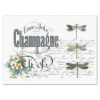 French Dragonfly Champagne Vintage Tissue Paper
