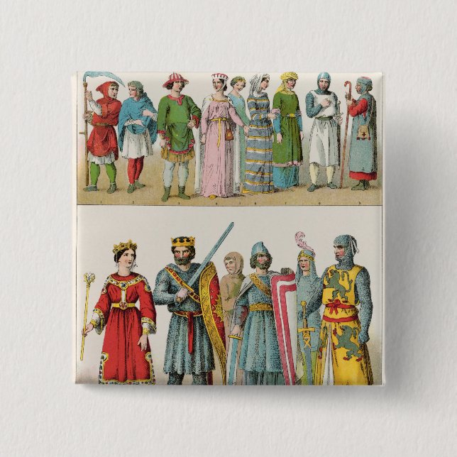 French Dress 15 Cm Square Badge (Front)