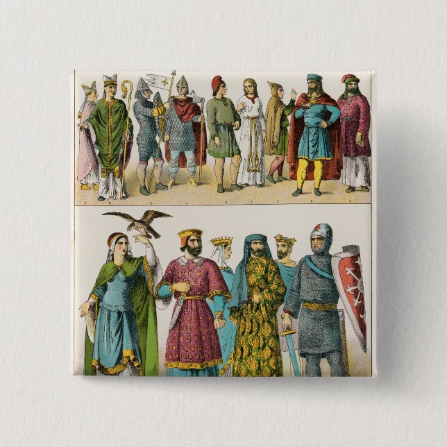 French Dress 15 Cm Square Badge (Front)