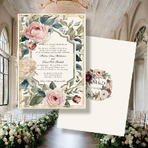 French Elegant Floral Vintage Gold Classic Wedding