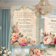 French Elegant Floral Vintage Junk Journal Wedding