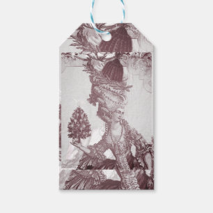 French elegant Marie Antoinette Joyeux Noel Gift Tags