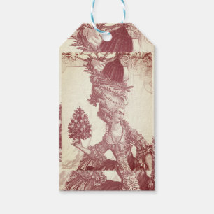 French elegant Marie Antoinette Joyeux Noel Gift Tags