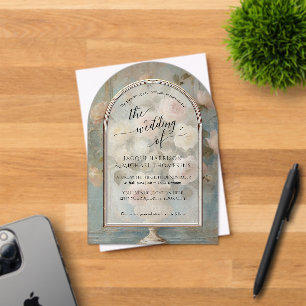 French Elegant Vintage Rose Bouquet Floral Pink Acrylic Invitations