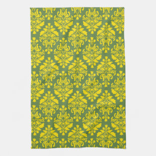 French Empire Damask Pattern #2 Tea Towel