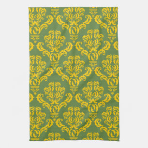 French Empire Damask Pattern #9 Tea Towel