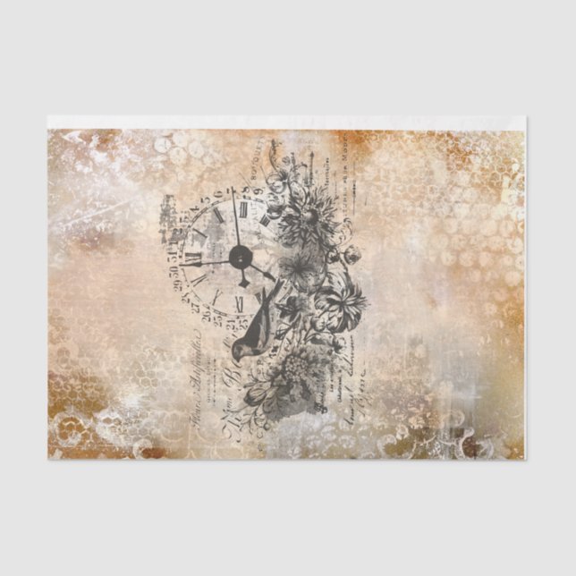 french ephemera decoupage tissue paper (Front)