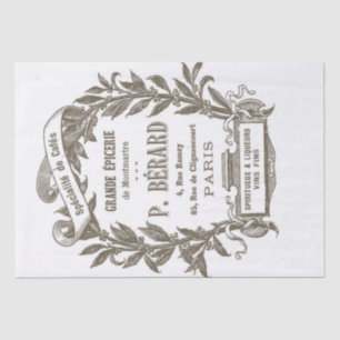 French Ephemera Épicerie Market Kitchen Decoupage Tissue Paper
